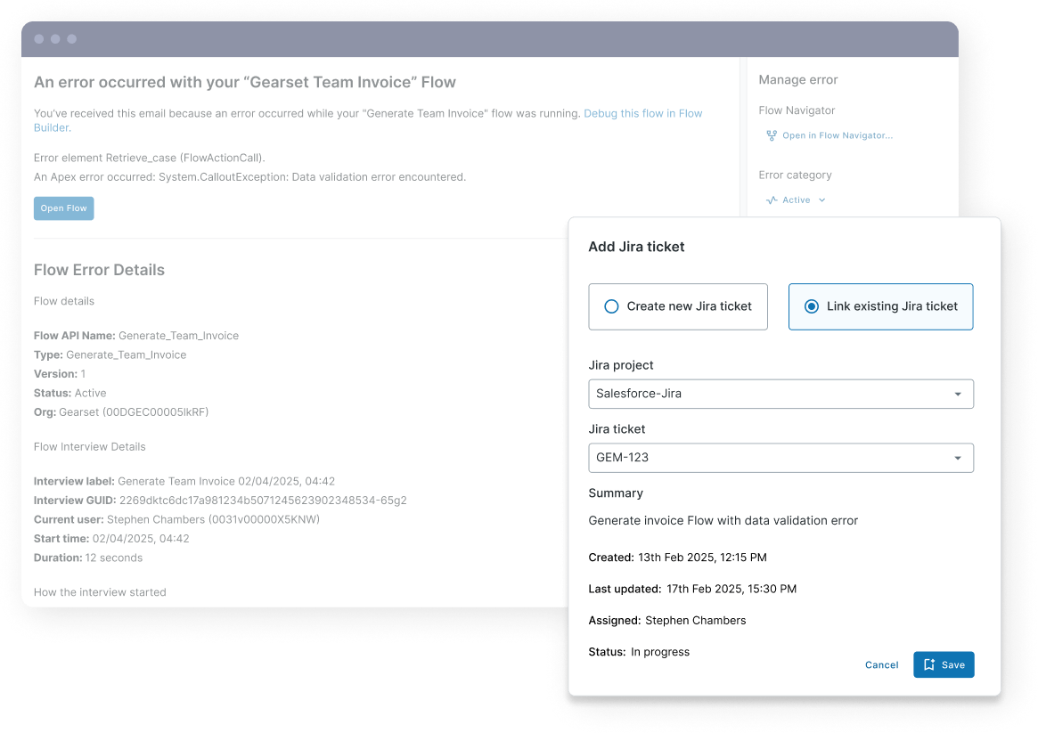 Act on errors instantly